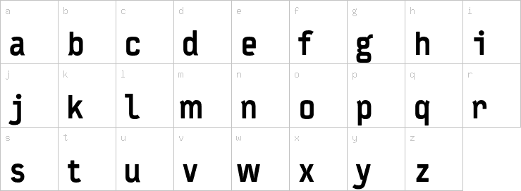 Lowercase characters