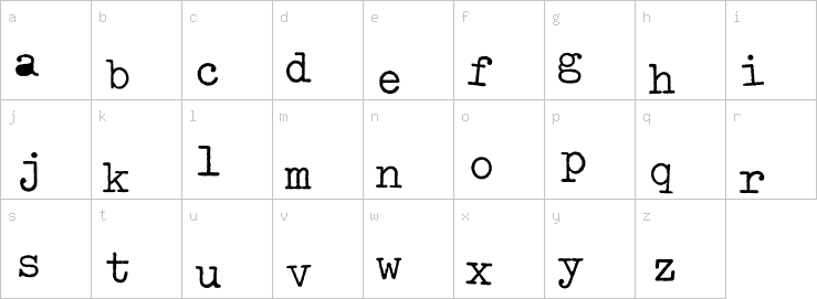 Lowercase characters