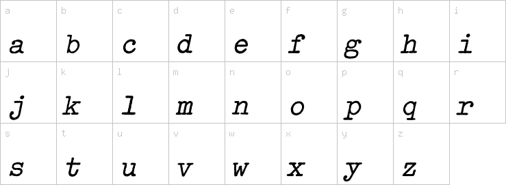 Lowercase characters