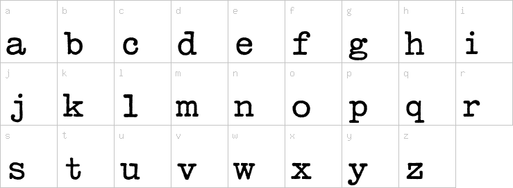 Lowercase characters