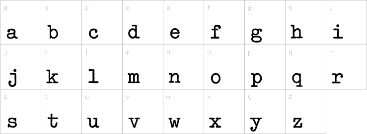 Lowercase characters