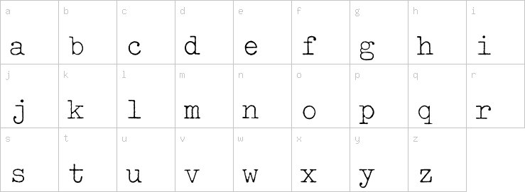 Lowercase characters