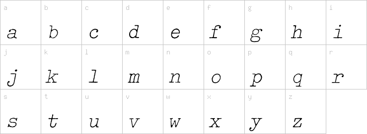 Lowercase characters