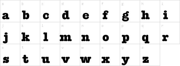 Lowercase characters