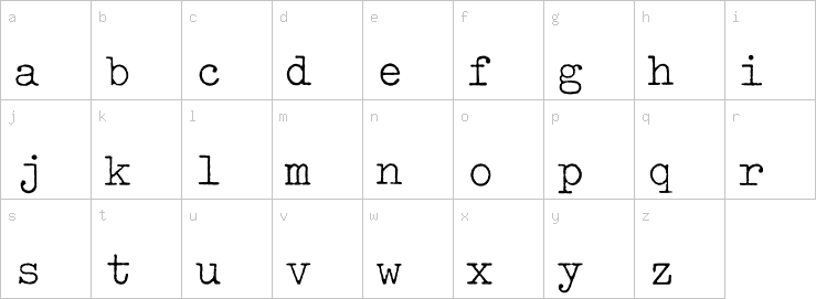 Lowercase characters