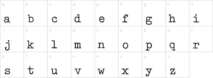 Lowercase characters