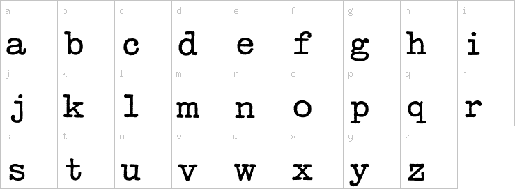 Lowercase characters