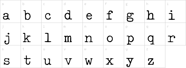 Lowercase characters