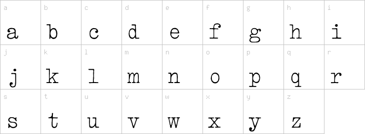Lowercase characters