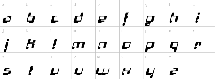 Lowercase characters