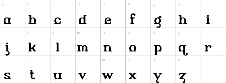 Lowercase characters