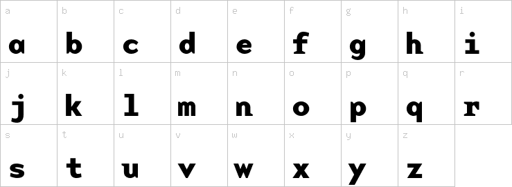 Lowercase characters