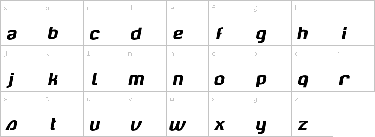 Lowercase characters