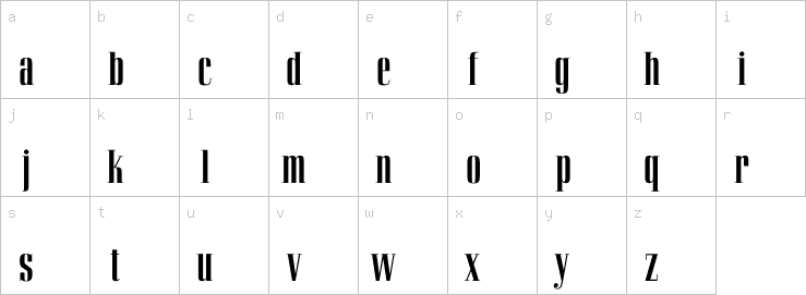 Lowercase characters