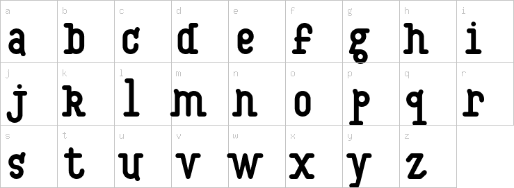 Lowercase characters