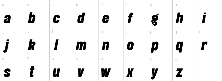 Lowercase characters