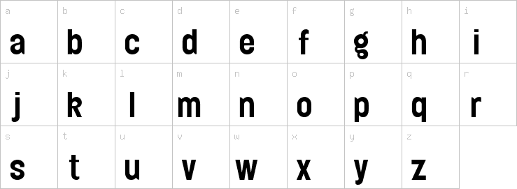 Lowercase characters