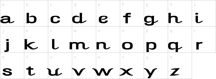 Lowercase characters