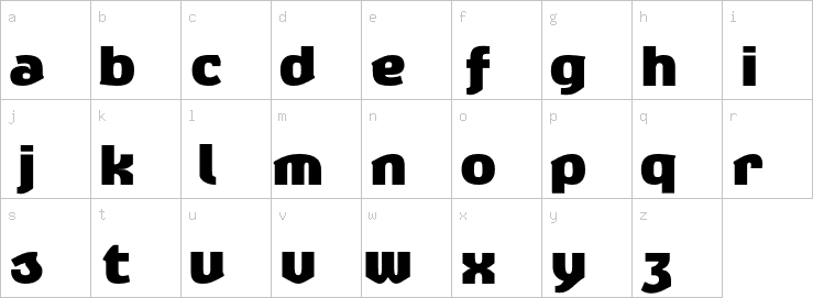 Lowercase characters