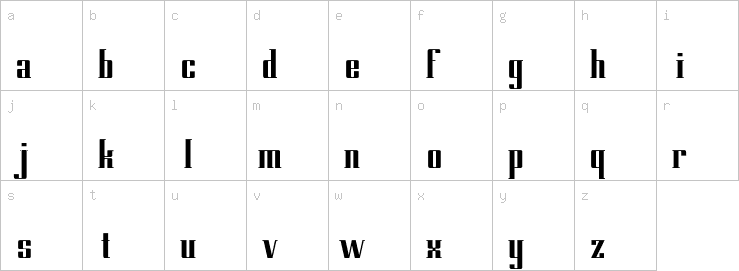 Lowercase characters