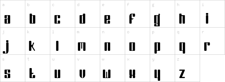 Lowercase characters