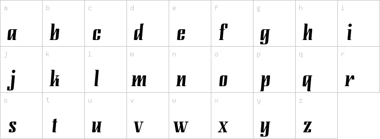 Lowercase characters