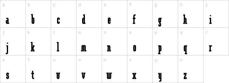 Lowercase characters