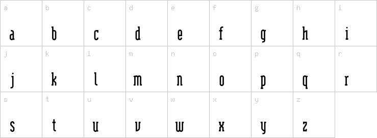 Lowercase characters