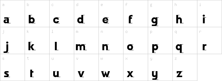 Lowercase characters