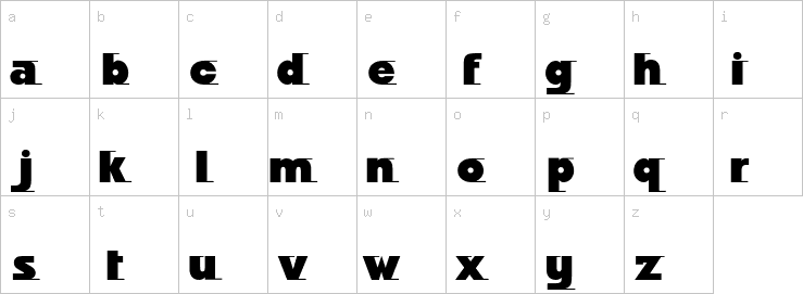 Lowercase characters