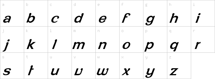 Lowercase characters