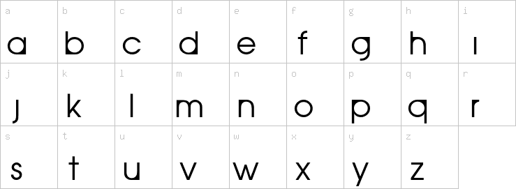 Lowercase characters