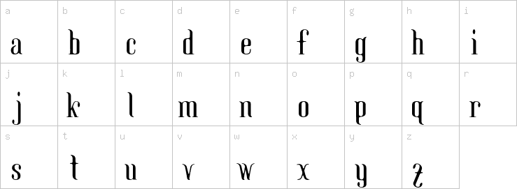 Lowercase characters