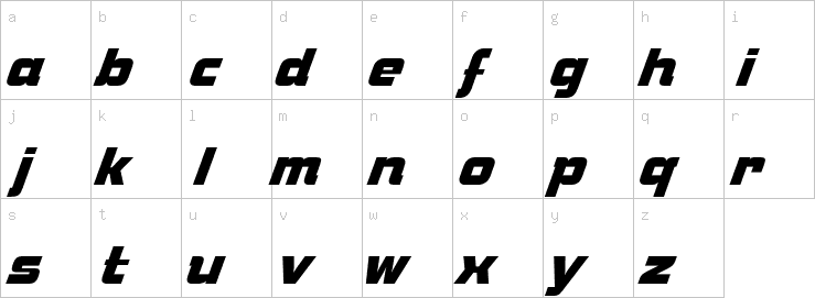 Lowercase characters