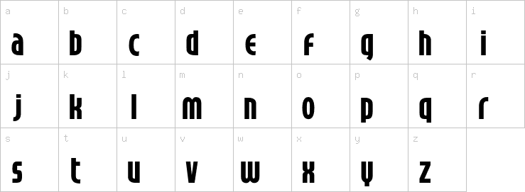 Lowercase characters