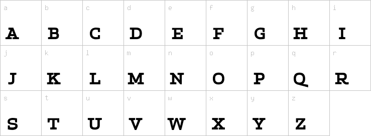 Lowercase characters