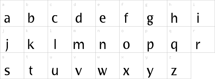 Lowercase characters