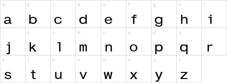 Lowercase characters