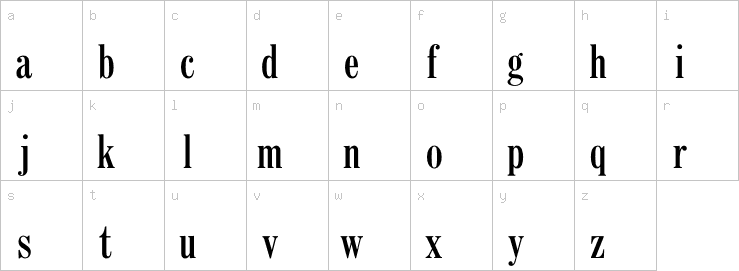 Lowercase characters