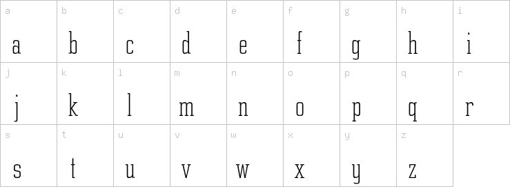 Lowercase characters