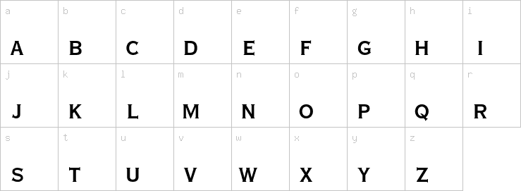 Lowercase characters