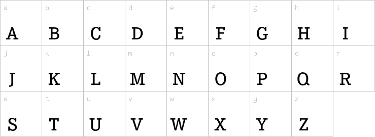 Lowercase characters