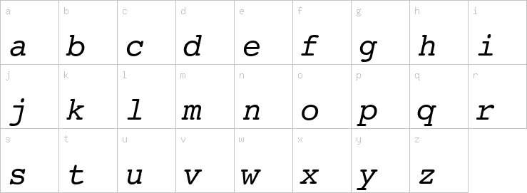 Lowercase characters