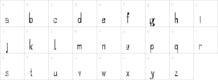 Lowercase characters