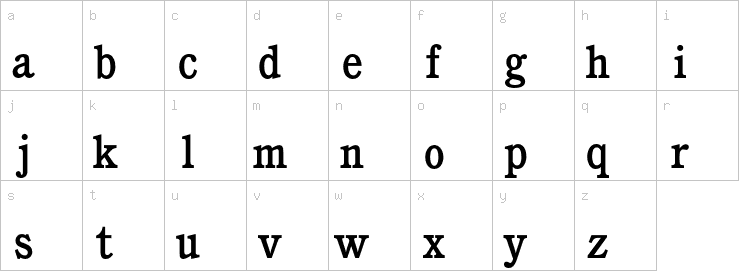 Lowercase characters