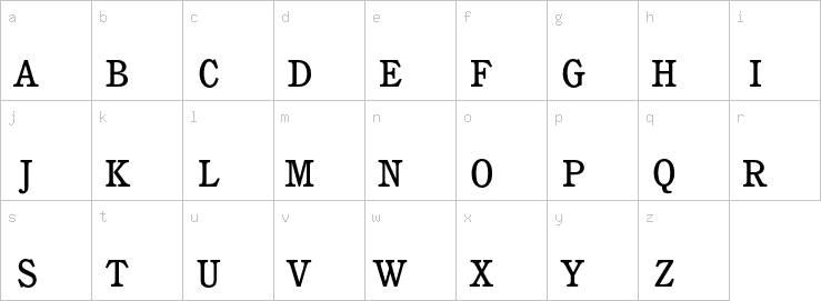 Lowercase characters