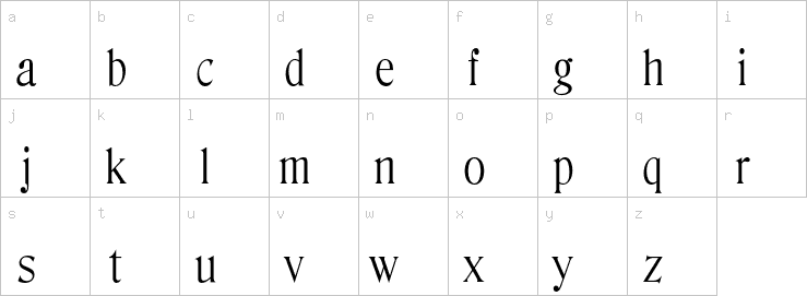 Lowercase characters