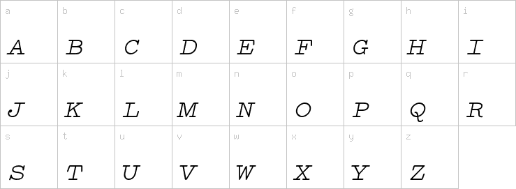Lowercase characters