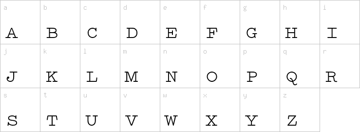 Lowercase characters