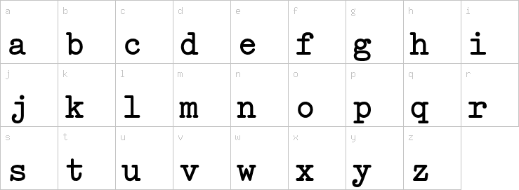 Lowercase characters